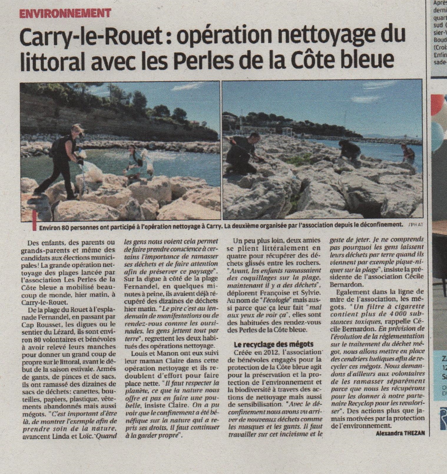 Article la provence 5 juin 2020