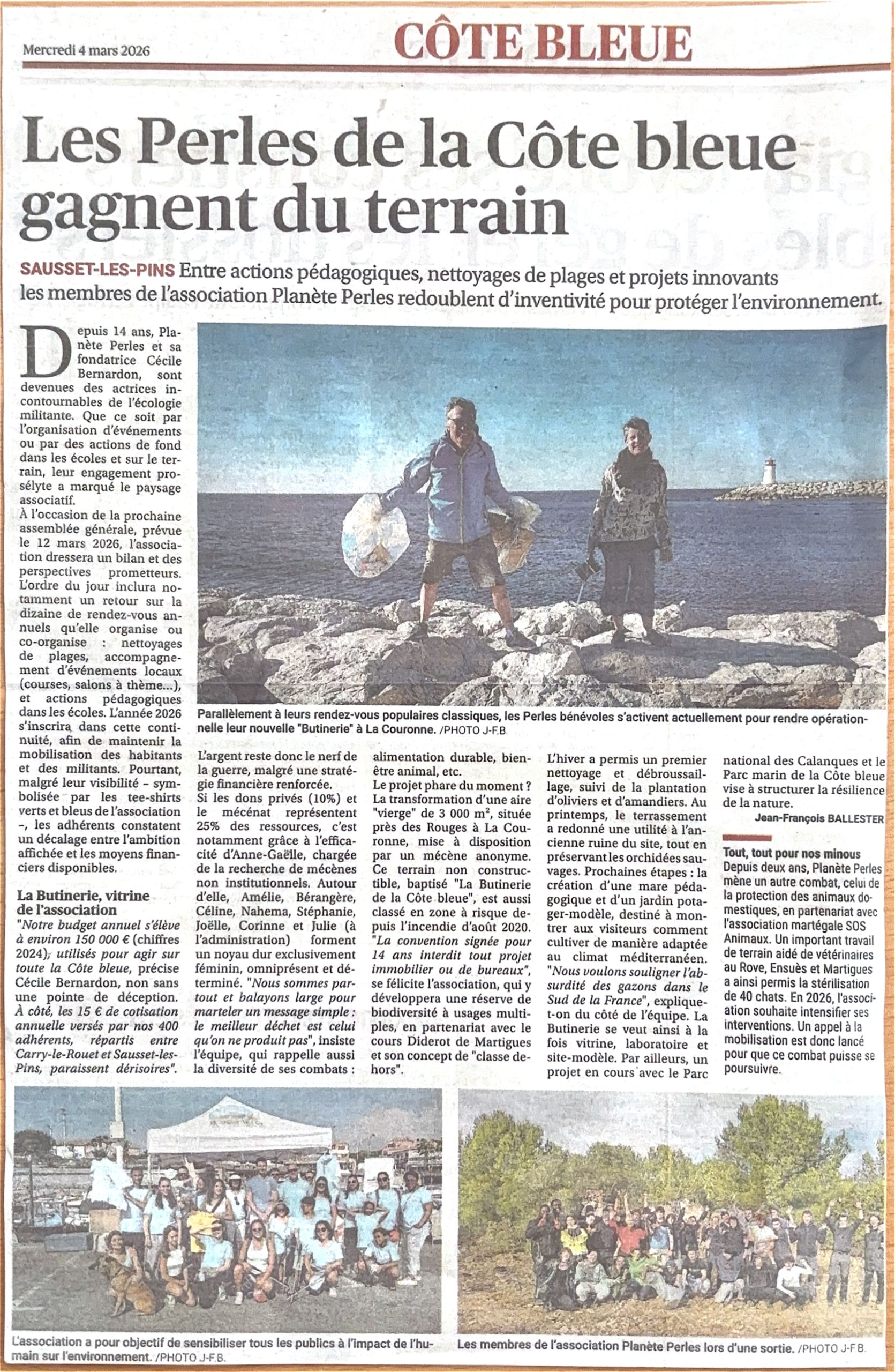 Journal La Provence 4 mars